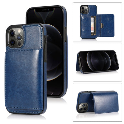 Shockproof PU + TPU Protective Case with Card Slots & Holder, For iPhone 12 mini, For iPhone 12 / 12 Pro, For iPhone 12 Pro Max