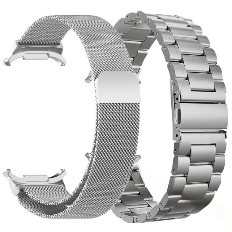 Milanese and Three Beads Stainless Steel Watch Band Set, For Samsung Galaxy Watch Ultra / Ultra 2025