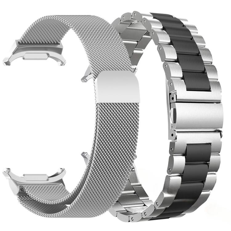 Milanese and Three Beads Stainless Steel Watch Band Set, For Samsung Galaxy Watch Ultra / Ultra 2025
