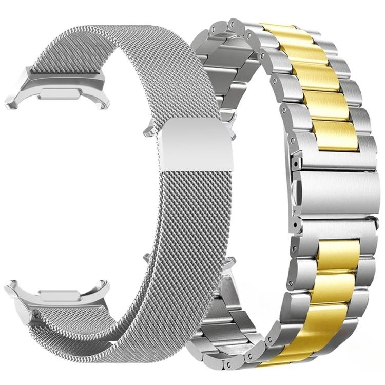 Milanese and Three Beads Stainless Steel Watch Band Set, For Samsung Galaxy Watch Ultra / Ultra 2025