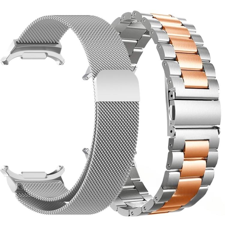 Milanese and Three Beads Stainless Steel Watch Band Set, For Samsung Galaxy Watch Ultra / Ultra 2025