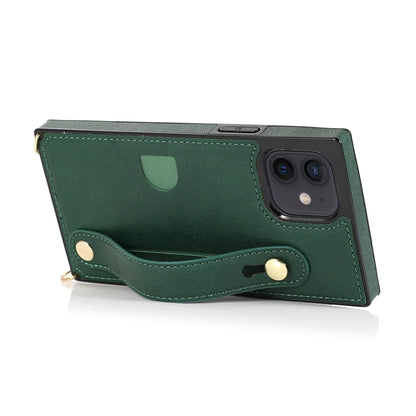 PU+TPU Shockproof Protective Case with Crossbody Lanyard & Holder & Card Slot & Wrist Strap, For iPhone 12 mini, For iPhone 12 / 12 Pro, For iPhone 12 Pro Max