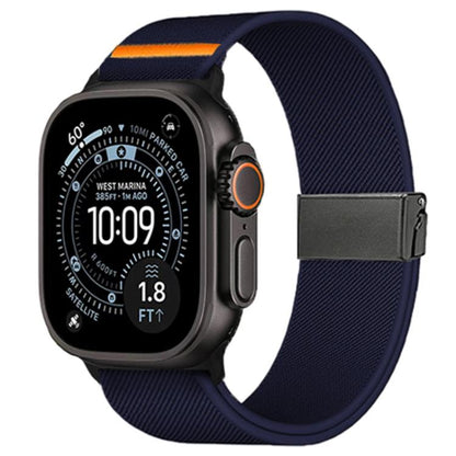 Stretch Nylon Titanium Gray Fly Horse Buckle Watch Band, For Apple Watch 46mm / 49mm / 45mm / 44mm, For Apple Watch 42mm / 41mm / 40mm / 38mm