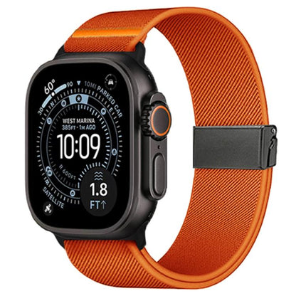 Stretch Nylon Titanium Gray Fly Horse Buckle Watch Band, For Apple Watch 46mm / 49mm / 45mm / 44mm, For Apple Watch 42mm / 41mm / 40mm / 38mm