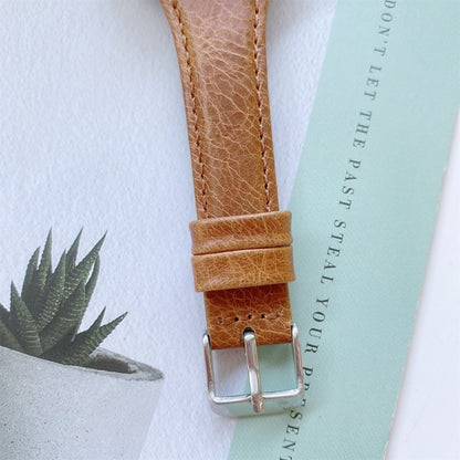 Double-sided Genuine Leather Replacement Strap Watchband, For Apple Watch Series 7  41mm / & 6 & SE & 5 & 4 40mm, For Apple Watch Series  7  45mm / & 6 & SE & 5 & 4 44mm