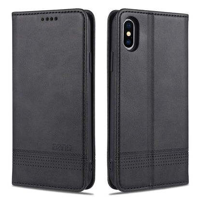 AZNS Magnetic Calf Texture Horizontal Flip Leather Case with Card Slots & Holder & Wallet For iPhone X / XS, For iPhone X / XS