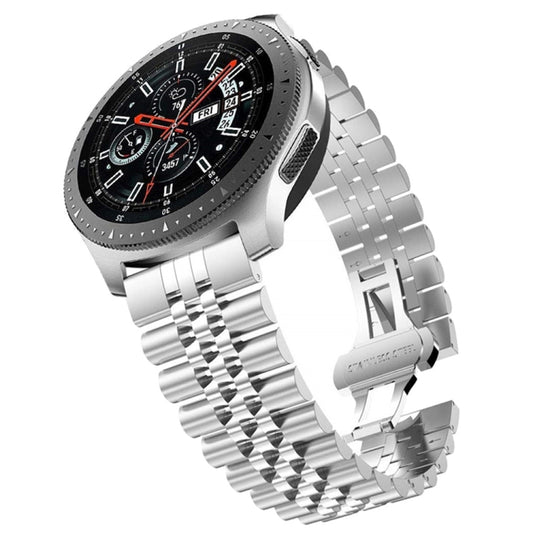 Five Beads Steel Replacement Strap Watchband, 20mm For Samsung Galaxy Watch 3 41mm, 22mm For Samsung Galaxy Watch 3 45mm, 20mm For Amazfit GTR 2 / Amazfit GTR 47mm, 22mm For Amazfit GTR 42mm, 20mm For Huawei Watch GT 2 42mm