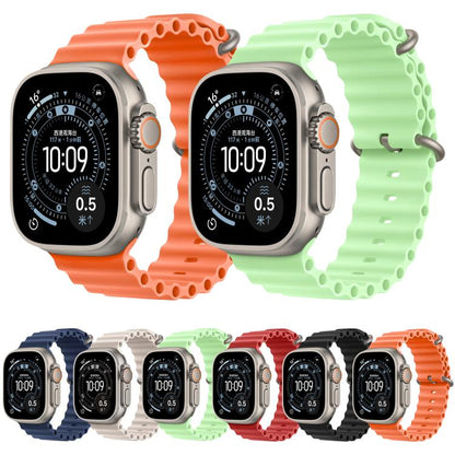 Ocean Solid Color Fluoroelastomer Watch Band, For Apple Watch 42mm / 41mm / 40mm / 38mm
