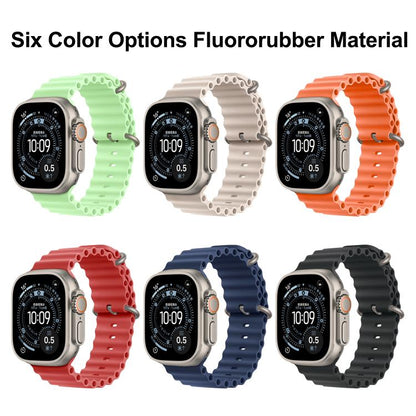 Ocean Solid Color Fluoroelastomer Watch Band, For Apple Watch 42mm / 41mm / 40mm / 38mm