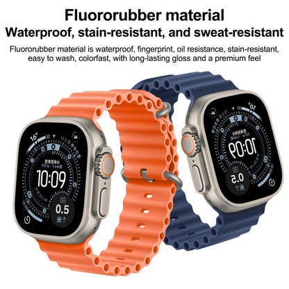 Ocean Solid Color Fluoroelastomer Watch Band, For Apple Watch 42mm / 41mm / 40mm / 38mm