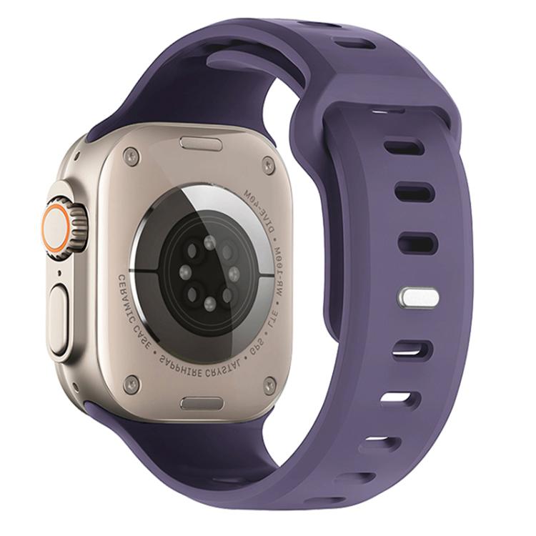 Reverse Buckle Solid Color Silicone Sports Watch Band, For Apple Watch 46mm / 49mm / 45mm / 44mm, For Apple Watch 42mm / 41mm / 40mm / 38mm