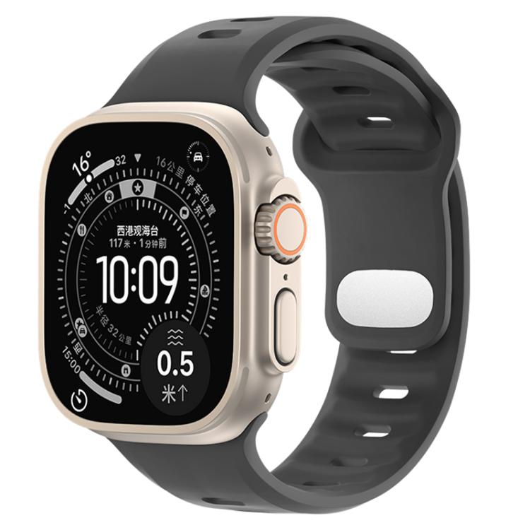 Reverse Buckle Solid Color Silicone Sports Watch Band, For Apple Watch 46mm / 49mm / 45mm / 44mm, For Apple Watch 42mm / 41mm / 40mm / 38mm