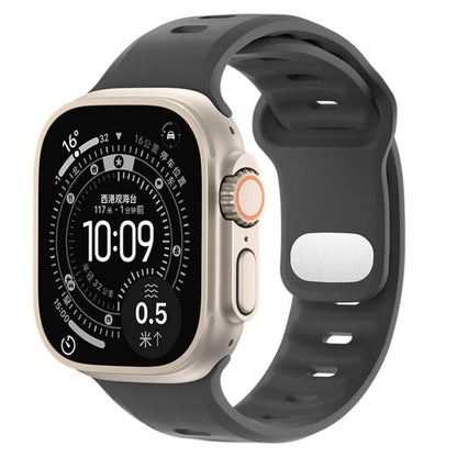 Reverse Buckle Solid Color Silicone Sports Watch Band, For Apple Watch 46mm / 49mm / 45mm / 44mm, For Apple Watch 42mm / 41mm / 40mm / 38mm