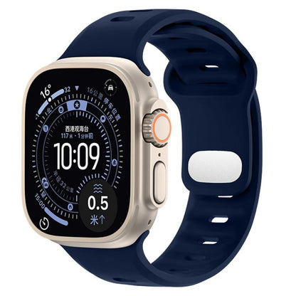 Reverse Buckle Solid Color Silicone Sports Watch Band, For Apple Watch 46mm / 49mm / 45mm / 44mm, For Apple Watch 42mm / 41mm / 40mm / 38mm