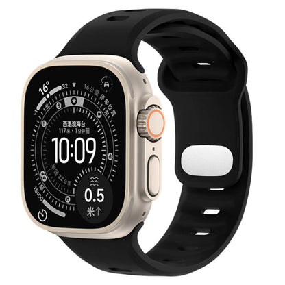 Reverse Buckle Solid Color Silicone Sports Watch Band, For Apple Watch 46mm / 49mm / 45mm / 44mm, For Apple Watch 42mm / 41mm / 40mm / 38mm