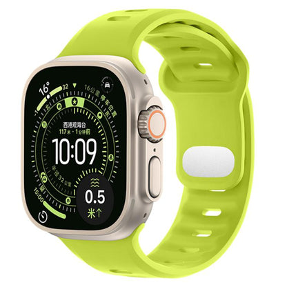 Reverse Buckle Solid Color Silicone Sports Watch Band, For Apple Watch 46mm / 49mm / 45mm / 44mm, For Apple Watch 42mm / 41mm / 40mm / 38mm