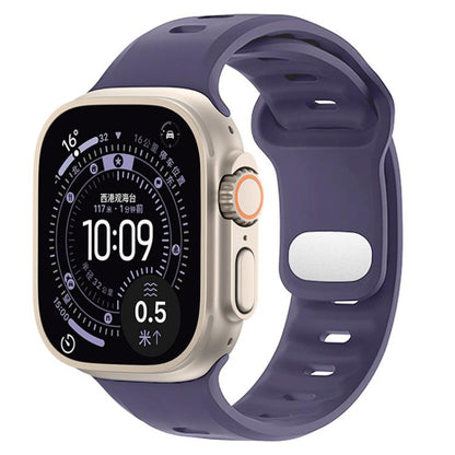 Reverse Buckle Solid Color Silicone Sports Watch Band, For Apple Watch 46mm / 49mm / 45mm / 44mm, For Apple Watch 42mm / 41mm / 40mm / 38mm