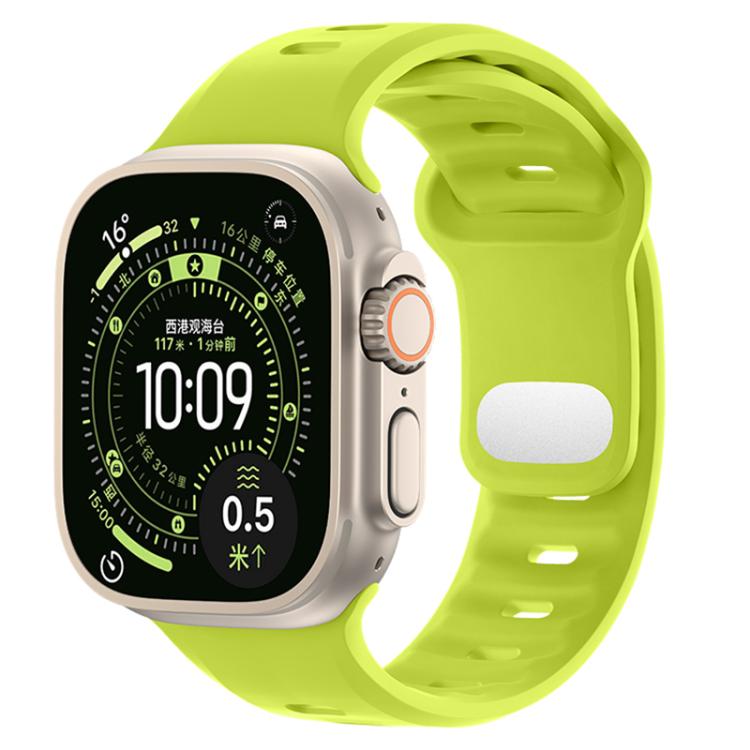 Reverse Buckle Solid Color Silicone Sports Watch Band, For Apple Watch 46mm / 49mm / 45mm / 44mm, For Apple Watch 42mm / 41mm / 40mm / 38mm