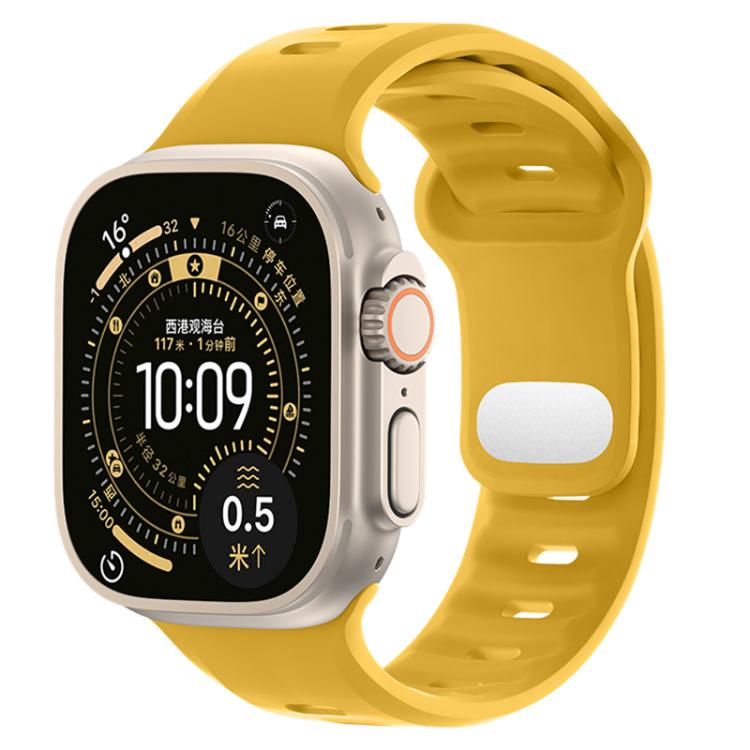 Reverse Buckle Solid Color Silicone Sports Watch Band, For Apple Watch 46mm / 49mm / 45mm / 44mm, For Apple Watch 42mm / 41mm / 40mm / 38mm