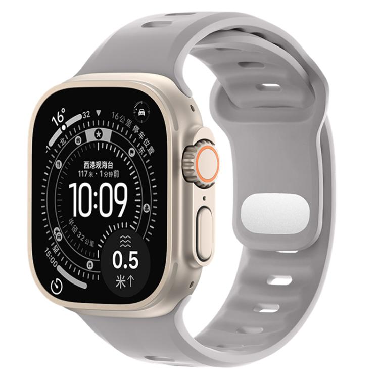 Reverse Buckle Solid Color Silicone Sports Watch Band, For Apple Watch 46mm / 49mm / 45mm / 44mm, For Apple Watch 42mm / 41mm / 40mm / 38mm