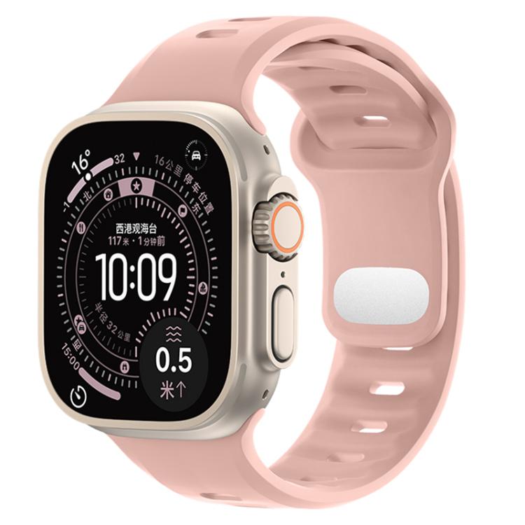 Reverse Buckle Solid Color Silicone Sports Watch Band, For Apple Watch 46mm / 49mm / 45mm / 44mm, For Apple Watch 42mm / 41mm / 40mm / 38mm