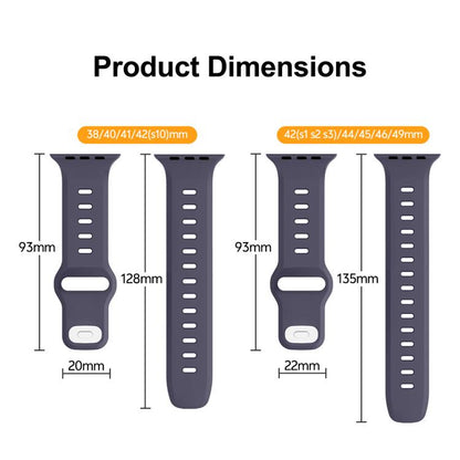 Reverse Buckle Solid Color Silicone Sports Watch Band, For Apple Watch 46mm / 49mm / 45mm / 44mm, For Apple Watch 42mm / 41mm / 40mm / 38mm