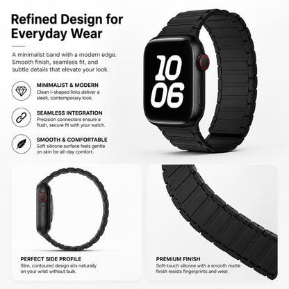 5 Pack xDfind I-shaped Magnetic Silicone Watch Band, For Apple Watch 42 / 44 / 45 / 46 / 49mm, For Apple Watch 38 / 40 / 41 / S11 42mm