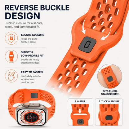 5 Pack xDfind Mesh Reverse Buckle Silicone Watch Band, For Apple Watch 42 / 44 / 45 / 46 / 49mm, For Apple Watch 38 / 40 / 41 / S11 42mm