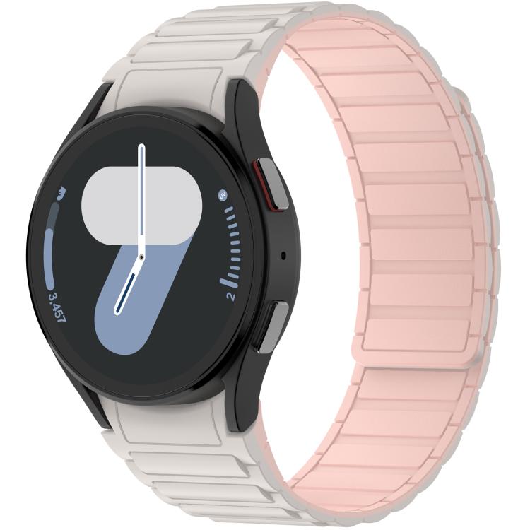 Three Beads Magnetic Silicone Watch Band, For Galaxy Watch 7 / 6 / 5 / 4