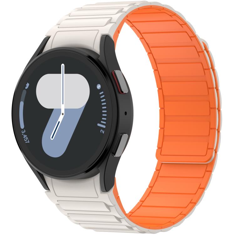 Three Beads Magnetic Silicone Watch Band, For Galaxy Watch 7 / 6 / 5 / 4