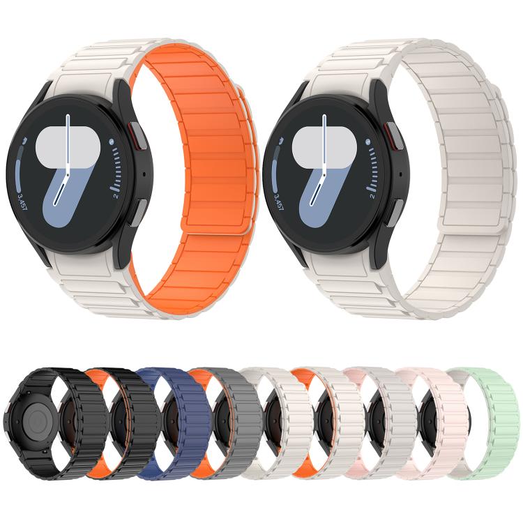 Three Beads Magnetic Silicone Watch Band, For Galaxy Watch 7 / 6 / 5 / 4