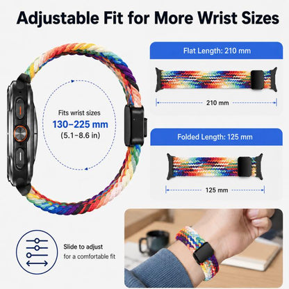 5 Pack xDfind Magnetic Buckle Nylon Braid Loop Watch Band, For Galaxy Watch8 / 8 Classic