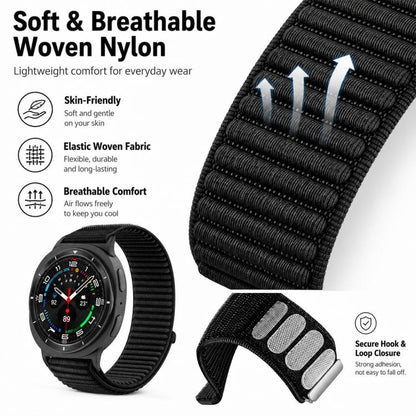 5 Pack xDfind Woven Nylon Hook And Loop Fastener Watch Band, For Galaxy Watch8 / 8 Classic