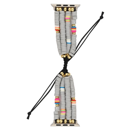 Bohemian Style Soft Ceramic Beaded Strap For Apple Series 6 & SE & 5 & 4 44mm / 3 & 2 & 1 42mm, For Apple Series 7 45mm / 6 & SE & 5 & 4 44mm / 3 & 2 & 1 42mm