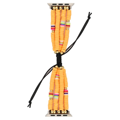 Bohemian Style Soft Ceramic Beaded Strap For Apple Series 6 & SE & 5 & 4 44mm / 3 & 2 & 1 42mm, For Apple Series 7 45mm / 6 & SE & 5 & 4 44mm / 3 & 2 & 1 42mm