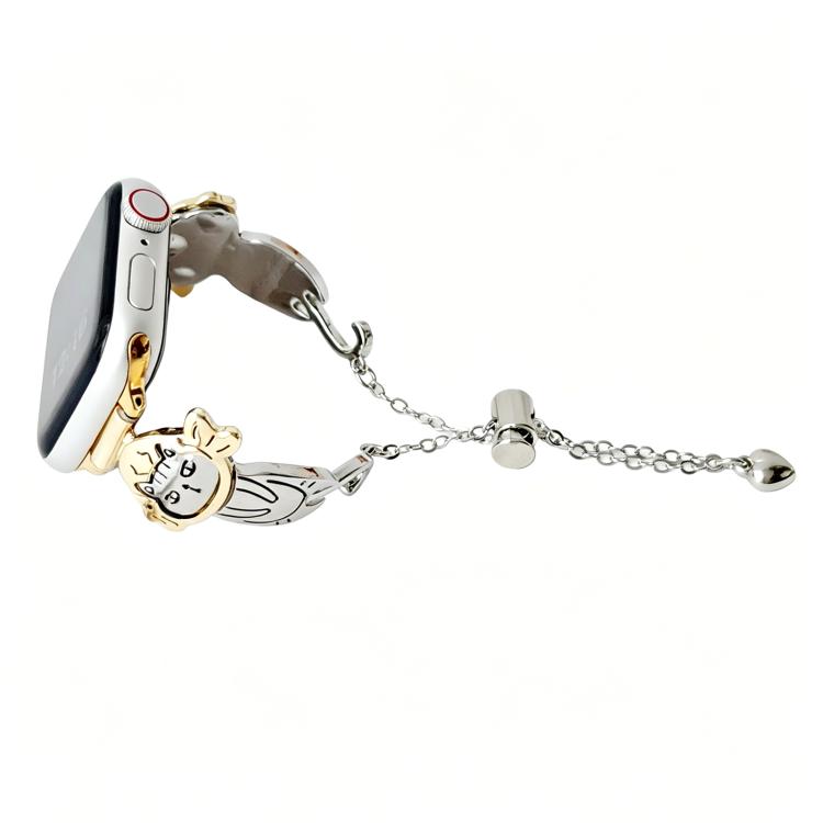 Line Cat Chain Bracelet Metal Watch Band, For Apple Watch 46mm / 49mm / 45mm / 44mm, For Apple Watch 42mm / 41mm / 40mm / 38mm