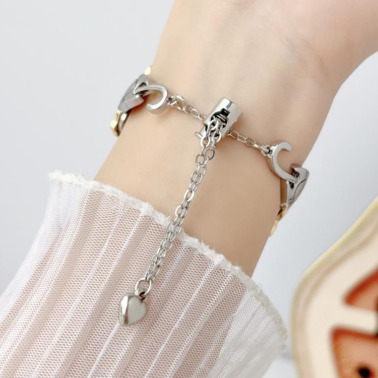 Line Cat Chain Bracelet Metal Watch Band, For Apple Watch 46mm / 49mm / 45mm / 44mm, For Apple Watch 42mm / 41mm / 40mm / 38mm