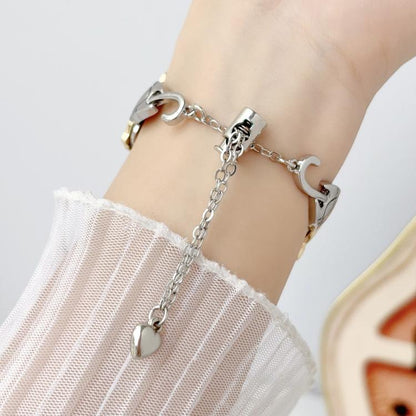 Line Cat Chain Bracelet Metal Watch Band, For Apple Watch 46mm / 49mm / 45mm / 44mm, For Apple Watch 42mm / 41mm / 40mm / 38mm