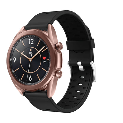For Samsung Galaxy Watch 3 41mm Three Row Holes Silicone Replacement Strap Watchband, For Samsung Galaxy Watch 3 41mm