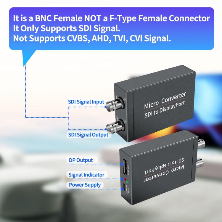 NK-L008 SDI to DP Loop Audio Video Converter