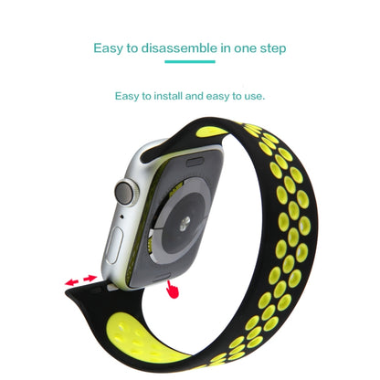 Elastic Silicone Watchband For Apple Watch Series 6 & SE & 5 & 4 40mm / 3 & 2 & 1 38mm, 135mm (White Black), 135mm (Black), 135mm (Black Yellow), 135mm (Black Grey), 135mm (Red Black), 150mm (White Black), 150mm (Black), 150mm (Black Yellow)           ...