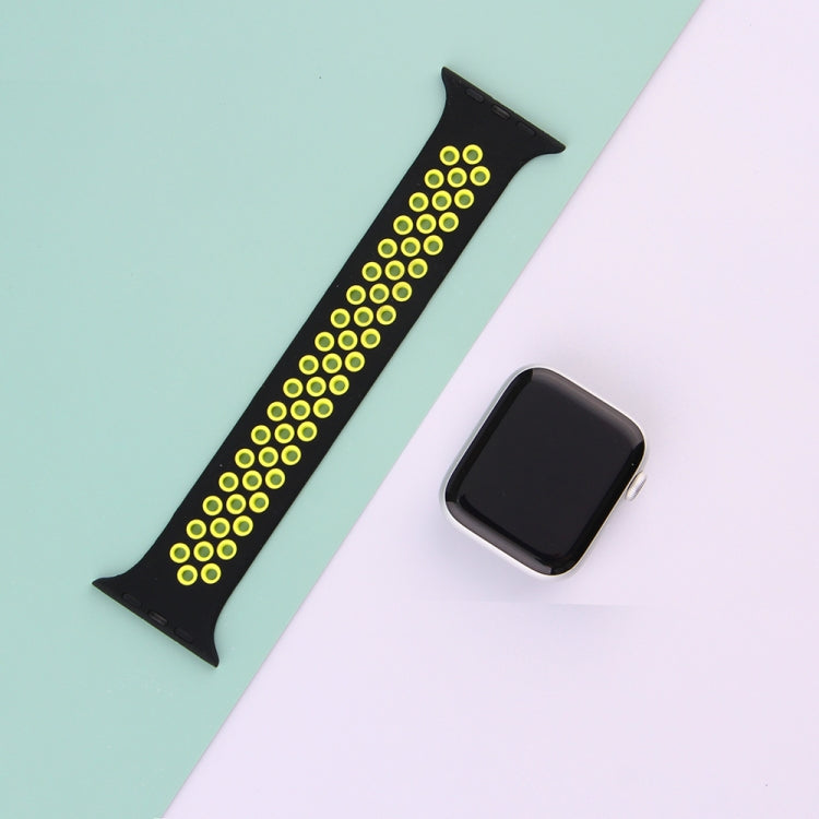Elastic Silicone Watchband For Apple Watch Series 6 & SE & 5 & 4 40mm / 3 & 2 & 1 38mm, 135mm (White Black), 135mm (Black), 135mm (Black Yellow), 135mm (Black Grey), 135mm (Red Black), 150mm (White Black), 150mm (Black), 150mm (Black Yellow)           ...