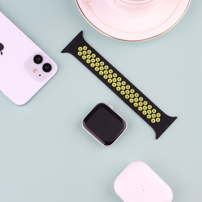Elastic Silicone Watchband For Apple Watch Series 6 & SE & 5 & 4 40mm / 3 & 2 & 1 38mm, 135mm (White Black), 135mm (Black), 135mm (Black Yellow), 135mm (Black Grey), 135mm (Red Black), 150mm (White Black), 150mm (Black), 150mm (Black Yellow)           ...