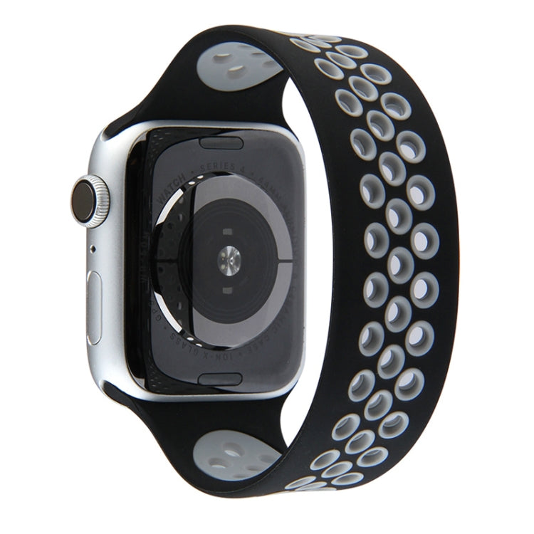 Elastic Silicone Watchband For Apple Watch Series 6 & SE & 5 & 4 40mm / 3 & 2 & 1 38mm, 135mm (White Black), 135mm (Black), 135mm (Black Yellow), 135mm (Black Grey), 135mm (Red Black), 150mm (White Black), 150mm (Black), 150mm (Black Yellow)           ...