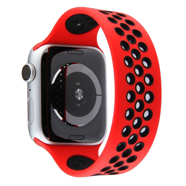 Elastic Silicone Watchband For Apple Watch Series 6 & SE & 5 & 4 40mm / 3 & 2 & 1 38mm, 135mm (White Black), 135mm (Black), 135mm (Black Yellow), 135mm (Black Grey), 135mm (Red Black), 150mm (White Black), 150mm (Black), 150mm (Black Yellow)           ...