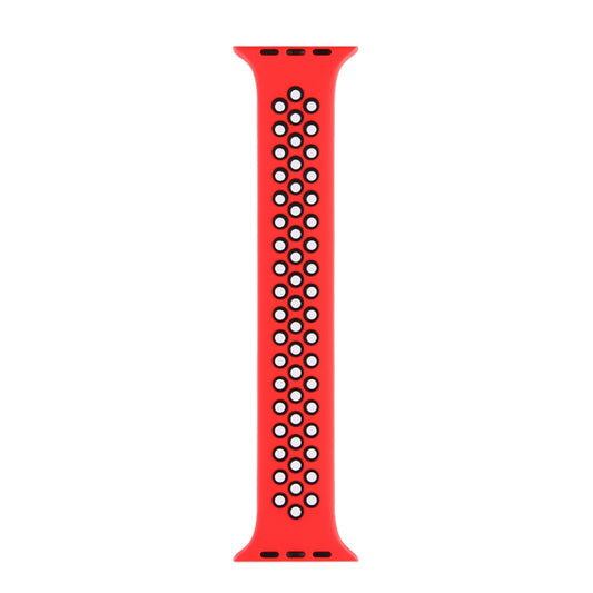 Elastic Silicone Watchband For Apple Watch Series 6 & SE & 5 & 4 44mm / 3 & 2 & 1 42mm, 150mm (Red Black), 160mm (White Black)