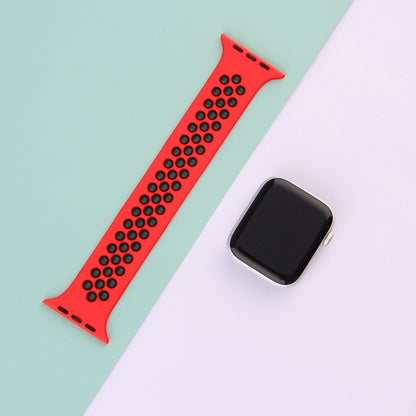 Elastic Silicone Watchband For Apple Watch Series 6 & SE & 5 & 4 44mm / 3 & 2 & 1 42mm, 150mm (White Black), 150mm (Black), 150mm (Black Yellow), 150mm (Black Grey), 150mm (Red Black), 160mm (White Black), 160mm (Black), 160mm (Black Yellow)           ...