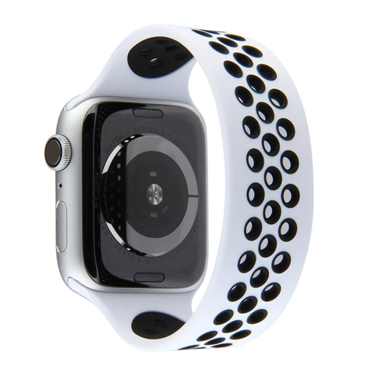 Elastic Silicone Watchband For Apple Watch Series 6 & SE & 5 & 4 44mm / 3 & 2 & 1 42mm, 150mm (White Black), 150mm (Black), 150mm (Black Yellow), 150mm (Black Grey), 150mm (Red Black), 160mm (White Black), 160mm (Black), 160mm (Black Yellow)           ...