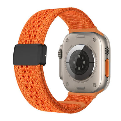 Knitted Nylon Braided Magnetic Buckle Watch Band, For Apple Watch 46mm / 49mm / 45mm / 44mm, For Apple Watch 42mm / 41mm / 40mm / 38mm