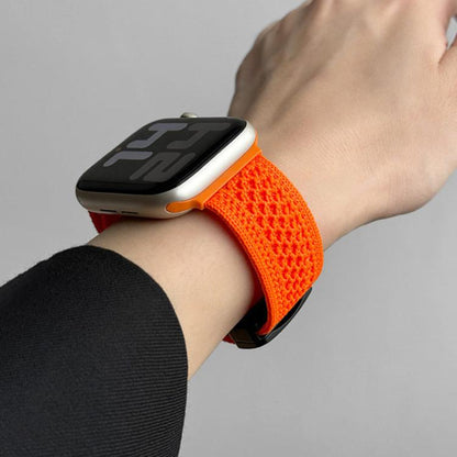 Knitted Nylon Braided Magnetic Buckle Watch Band, For Apple Watch 46mm / 49mm / 45mm / 44mm, For Apple Watch 42mm / 41mm / 40mm / 38mm